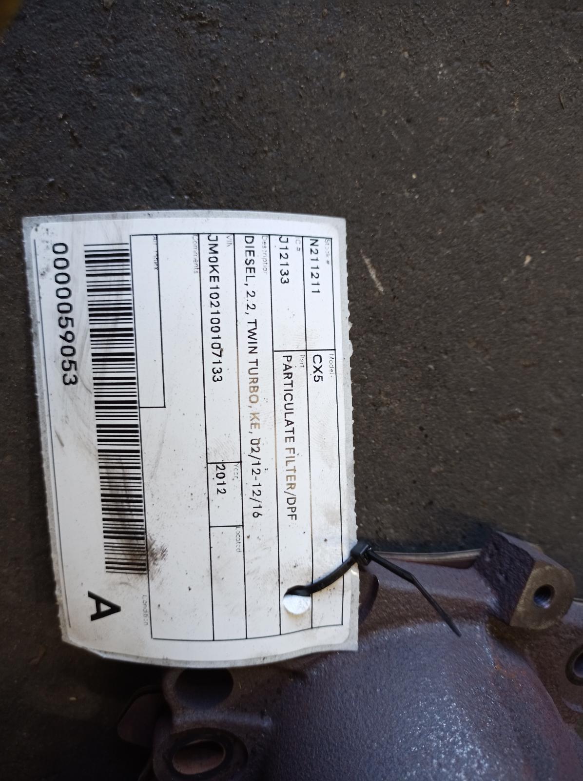 View Auto part Particulate Filter/Dpf Mazda Cx5 2012