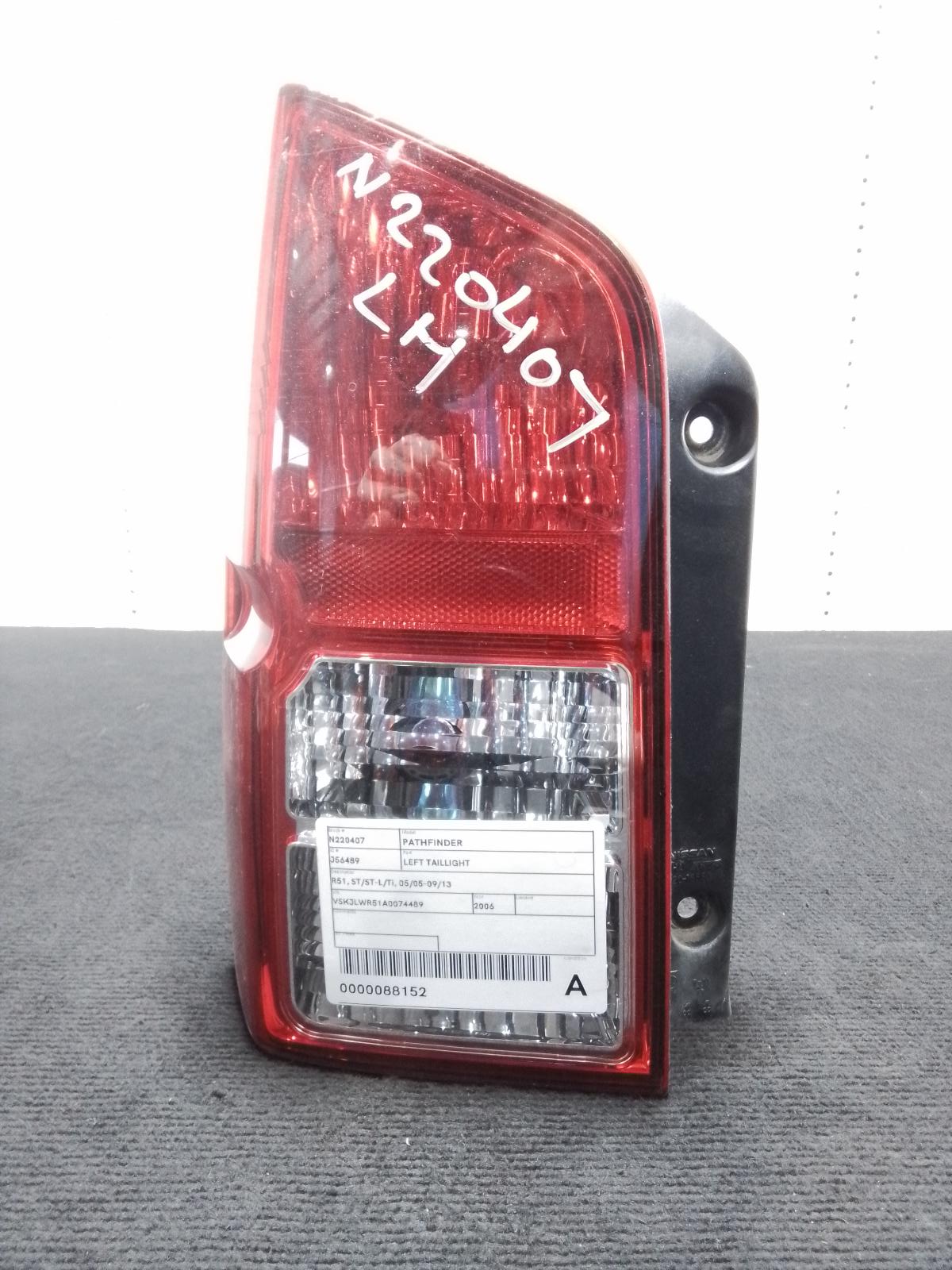 View Auto part Left Taillight Nissan Pathfinder 2006