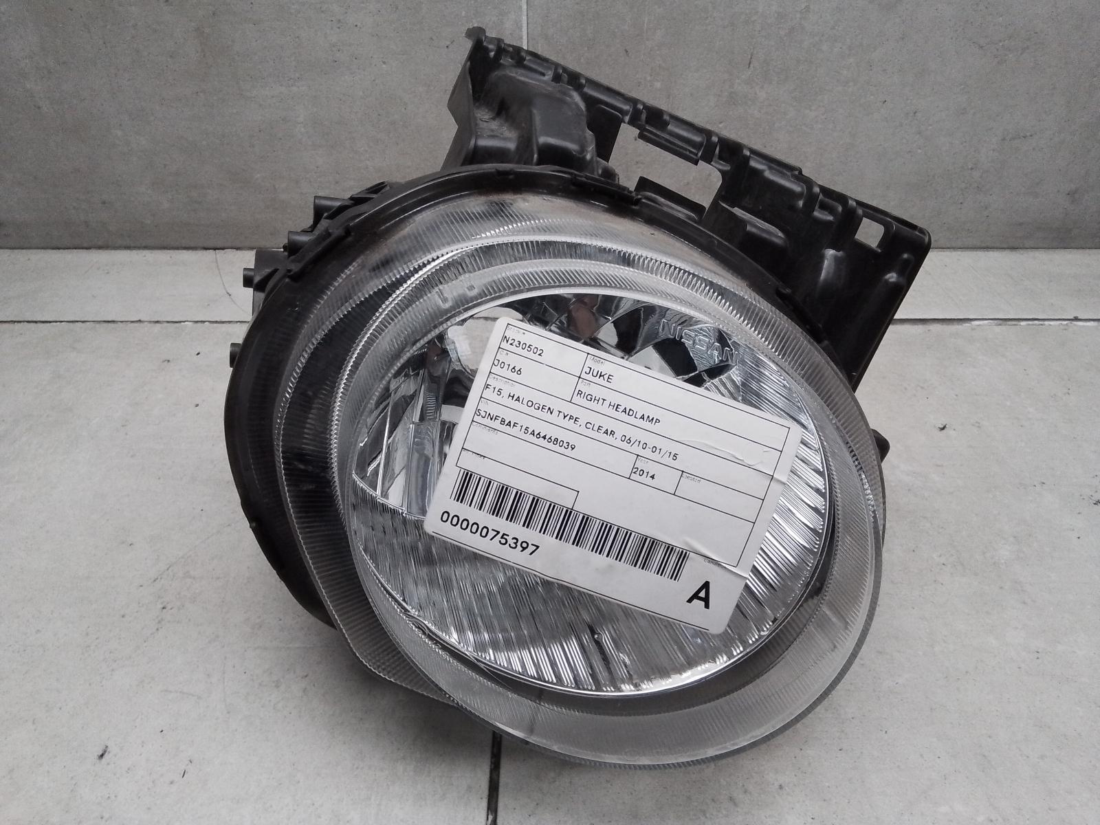 View Auto part Right Headlamp Nissan Juke 2014