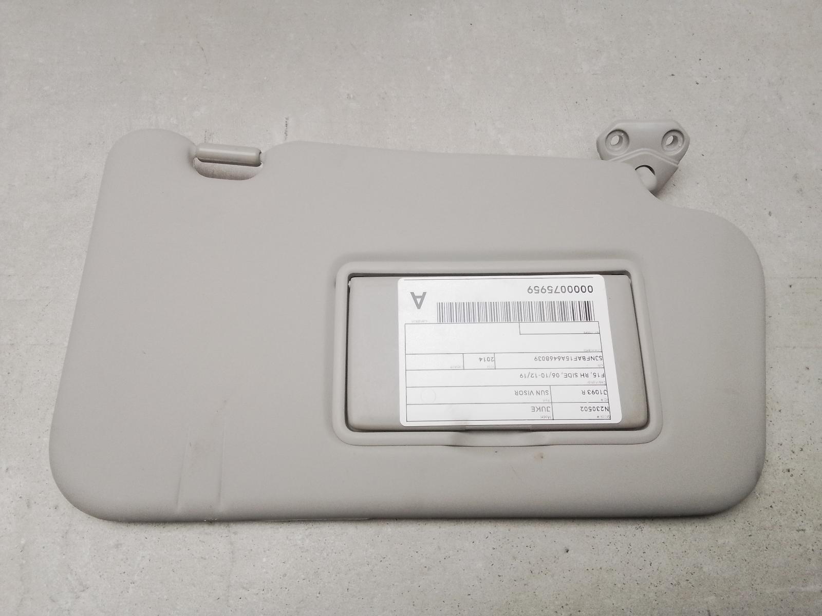 2014 Nissan Juke Sunvisor View Auto part Sunvisor Nissan Juke 2014