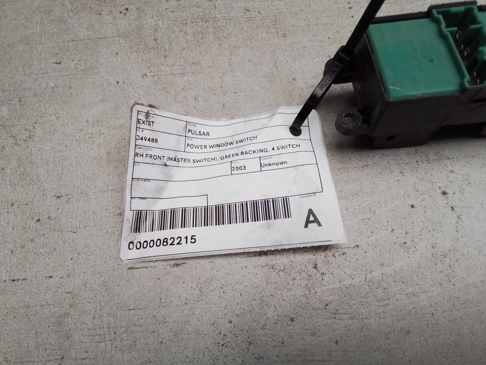 2003 Nissan Pulsar Pwr Dr Wind Switch View Auto part Pwr Dr Wind Switch Nissan Pulsar 2003