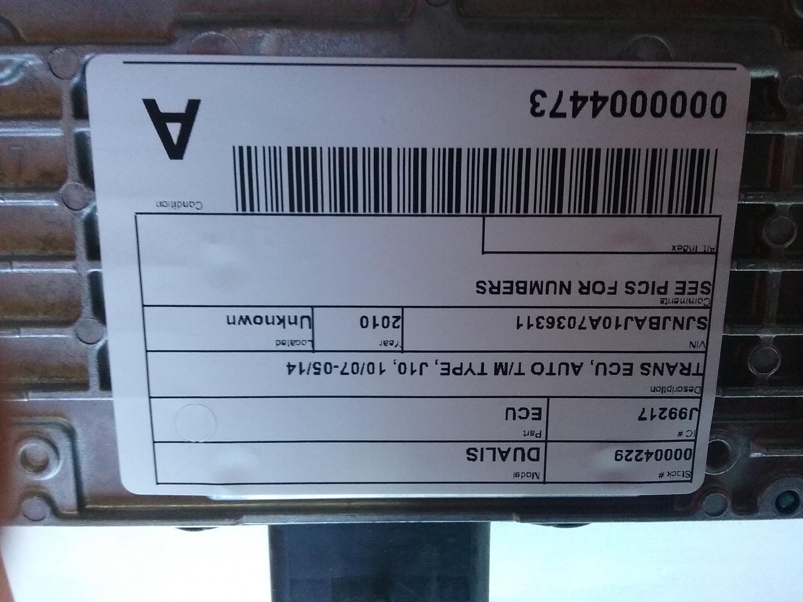 View Auto part Ecu Nissan Dualis 2010