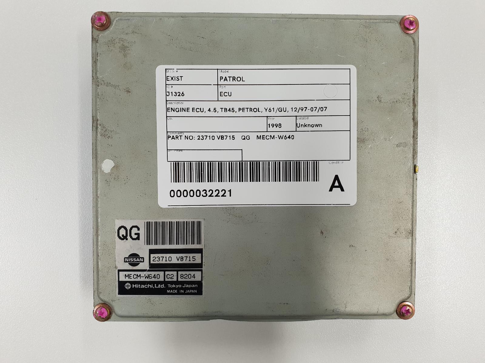 1998 Nissan Patrol Ecu View Auto part Ecu Nissan Patrol 1998