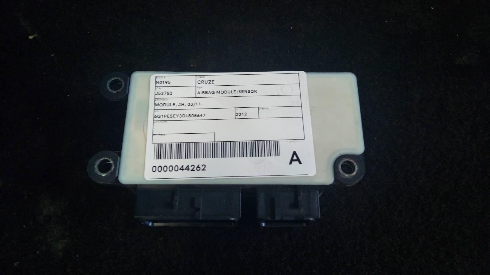View Auto part Airbag Module/Sensor Holden Cruze 2012