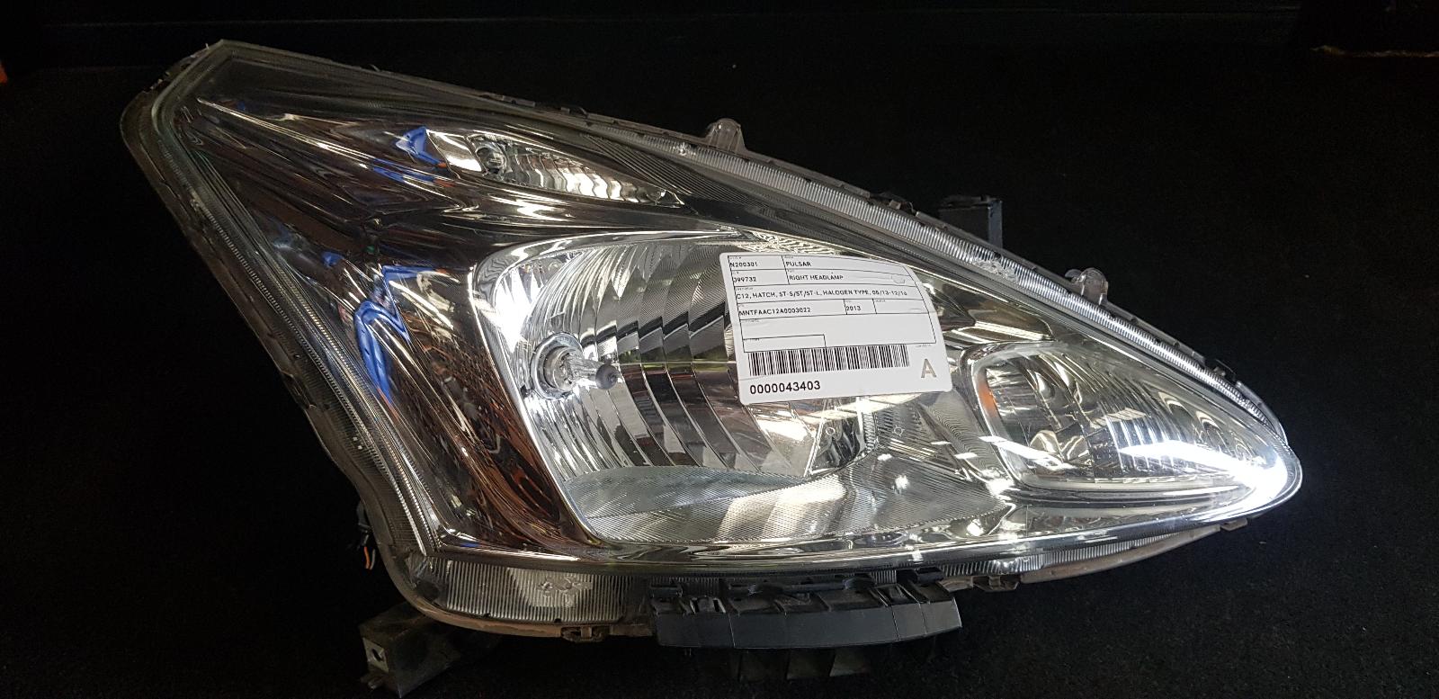 2013 Nissan Pulsar Right Headlamp View Auto part Right Headlamp Nissan Pulsar 2013