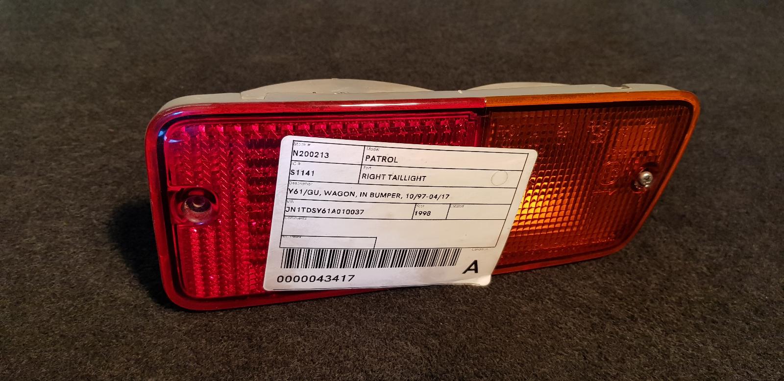 View Auto part Right Taillight Nissan Patrol 1998