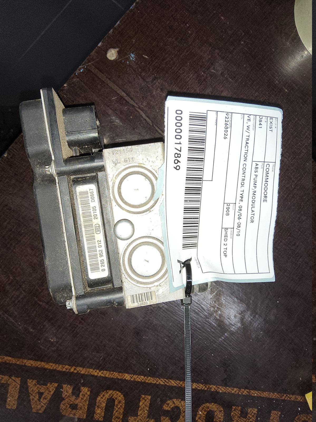 2008 Holden Commodore Abs Pump/Modulator View Auto part Abs Pump/Modulator Holden Commodore 2008