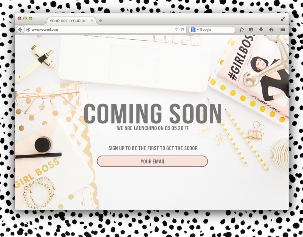 ways to use styled stock photos coming soon page for your website