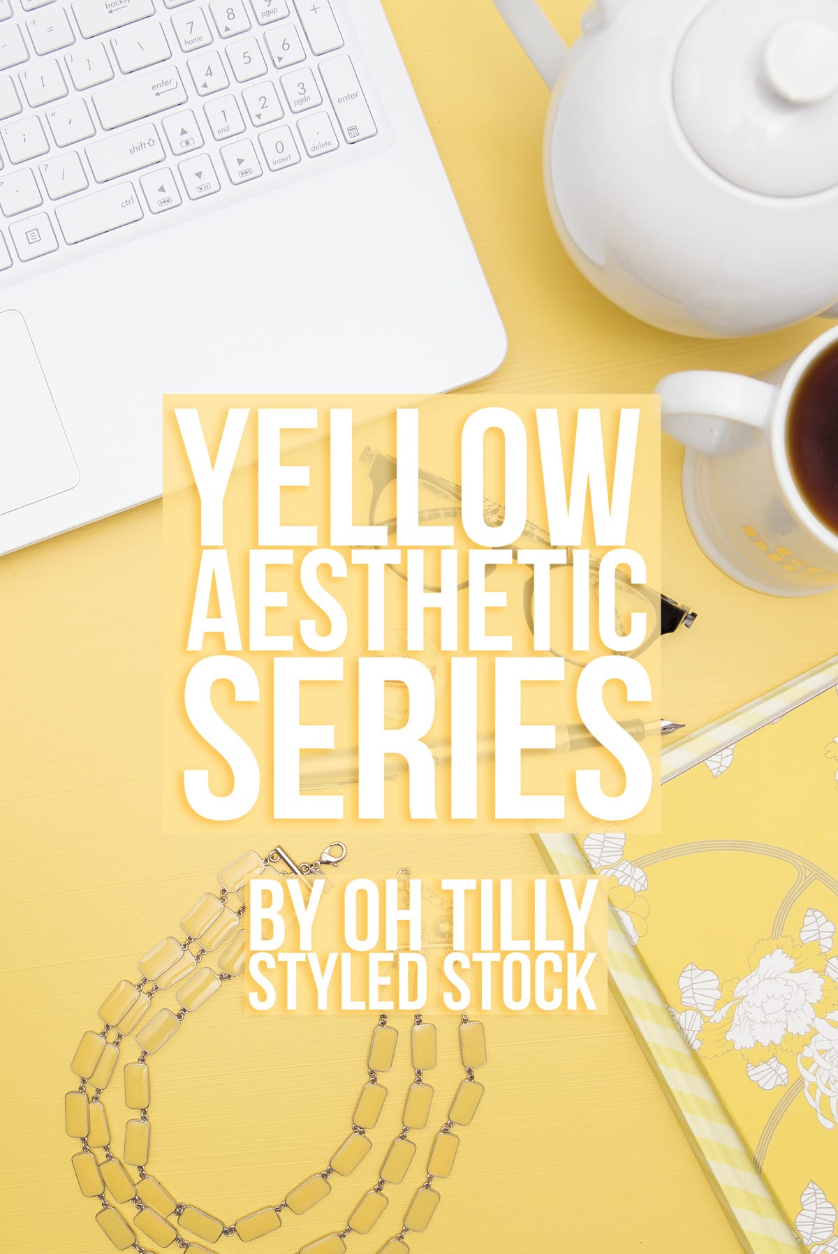 yellow feminine styled stock flat lay photos