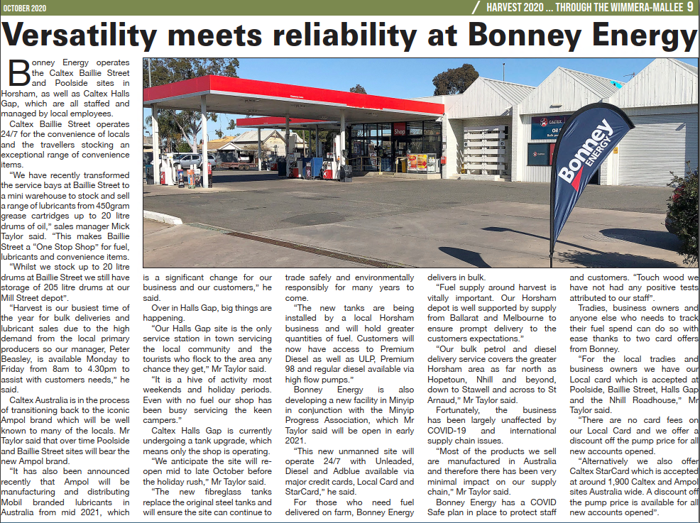 Versatility meets reliability at Bonney Energy 
