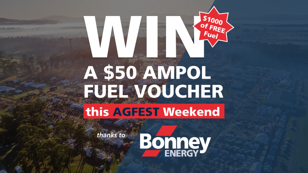 Win $1,000 in Fuel Vouchers with Bonney Energy This AGFEST Weekend!