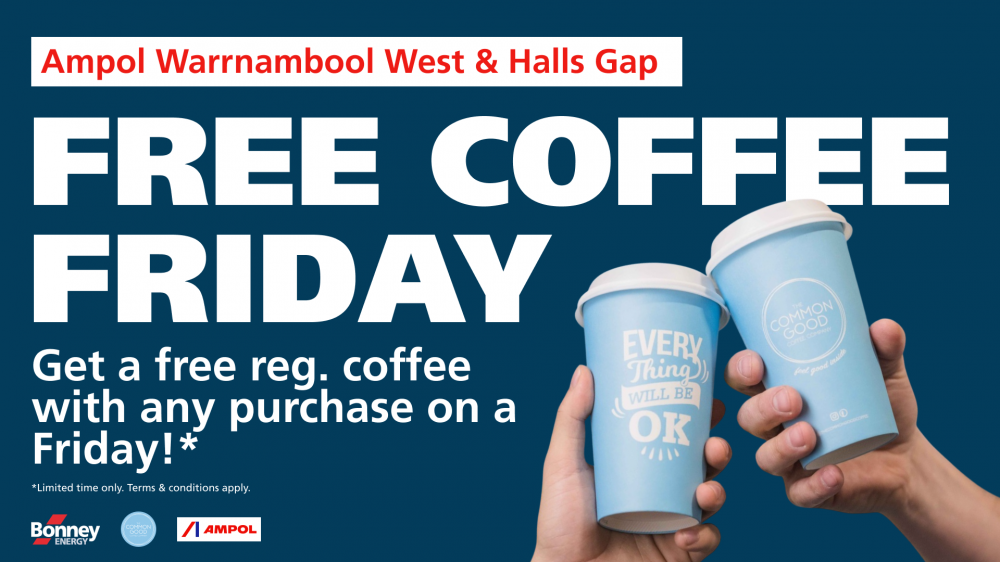 Free Coffee Friday Brews Up Something Special at Warrnambool and Halls Gap