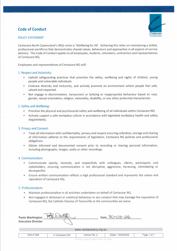 Code of Conduct Policy