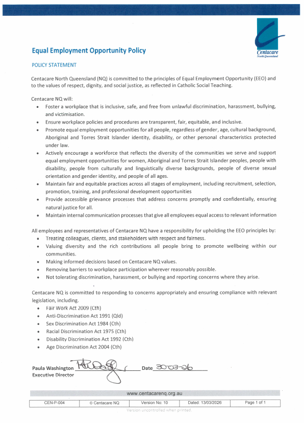 Equal Employment Opportunity Policy