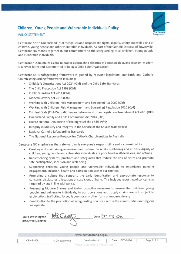 Safeguarding Child, Young People and Vulnerable Individuals Policy