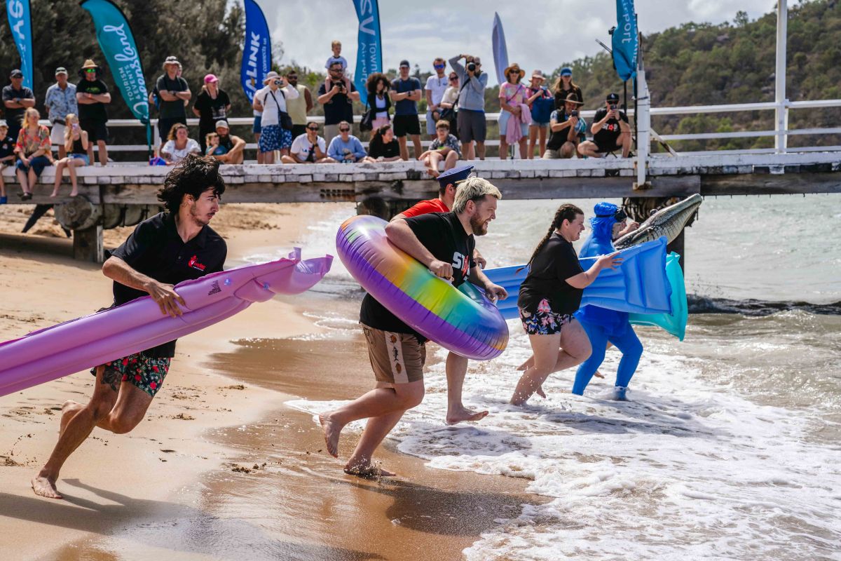 Great Inflatable Race in full swing on Lay Day - credit Revolution Productions Great Inflatable Race in full swing on Lay Day - credit Revolution Productions