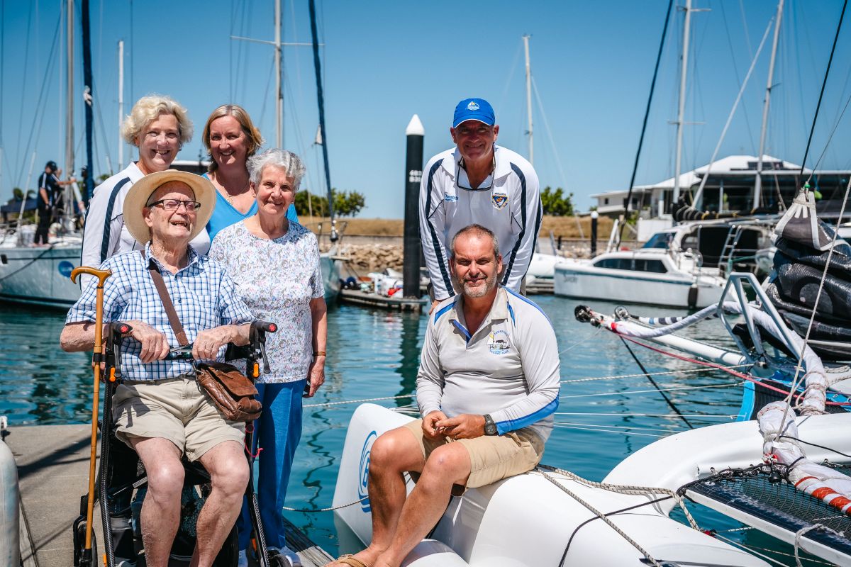 Ray Martin (in cap), brother Ian (front of Ray), sister Rosemary, Ray's wife Mandy (blue shirt), parents Dale & Margaret - Revolution Productions
