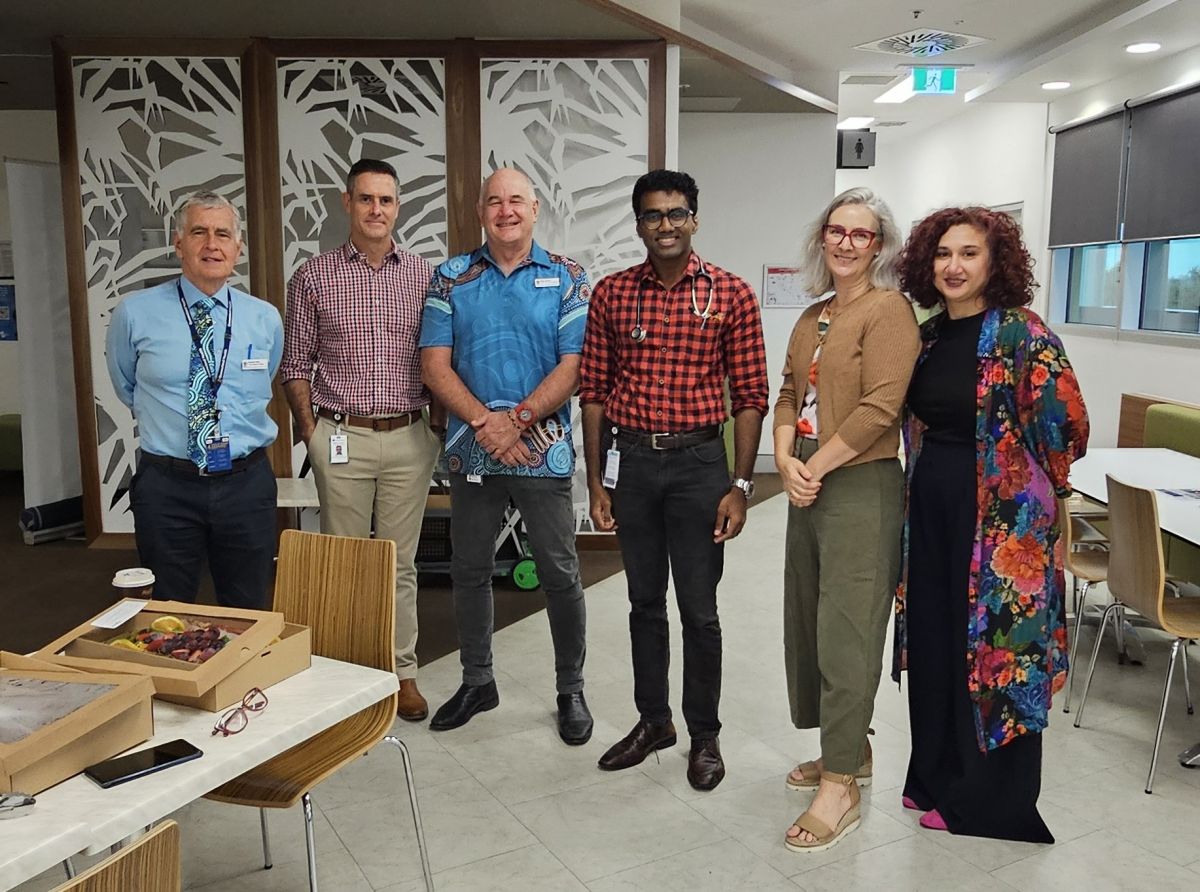 Dr Charles Pain, Dr Stephan Reid, Sean Birgan, Dr Abdul Rawther, Dr Elissa Hatherly and Dr Stephanie Wood.