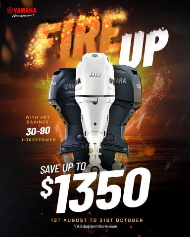 Fire Up With Hot Savings - 30hp - 90hp - $15 off per hp.