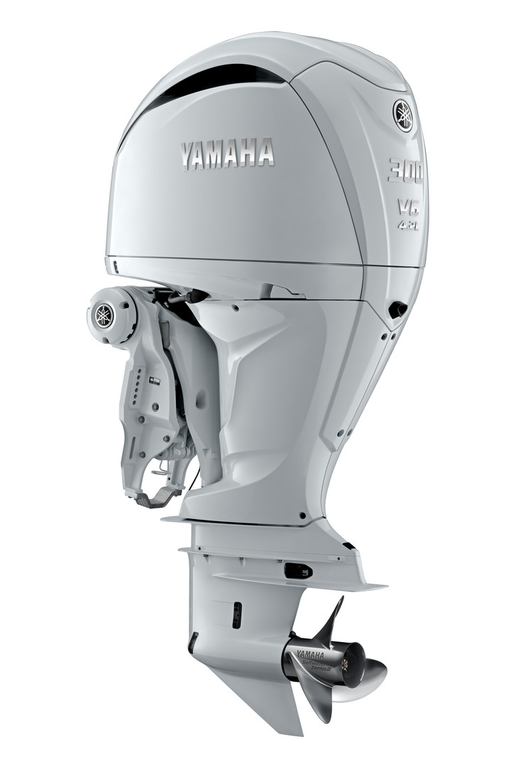 F300XSB2 DES (Digital Electric Steering) Pearlescent White Yamaha 4 Stroke 300hp Extra-Long Shaft EFI Outboard For Sale Image