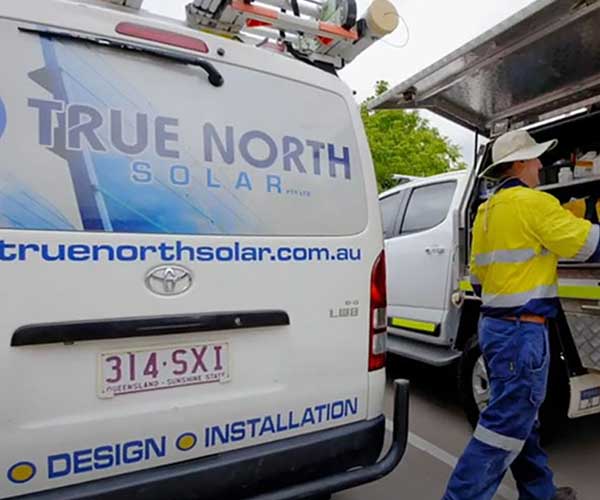 True North Solar team getting tools out