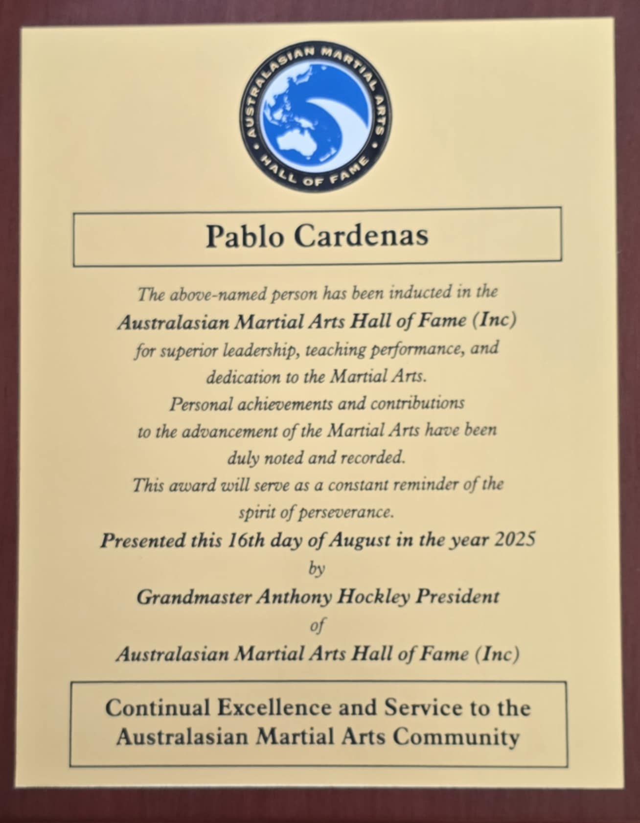 United Martial Arts & Fitness Honoured in the Australasian Martial Arts Hall of Fame 2025
