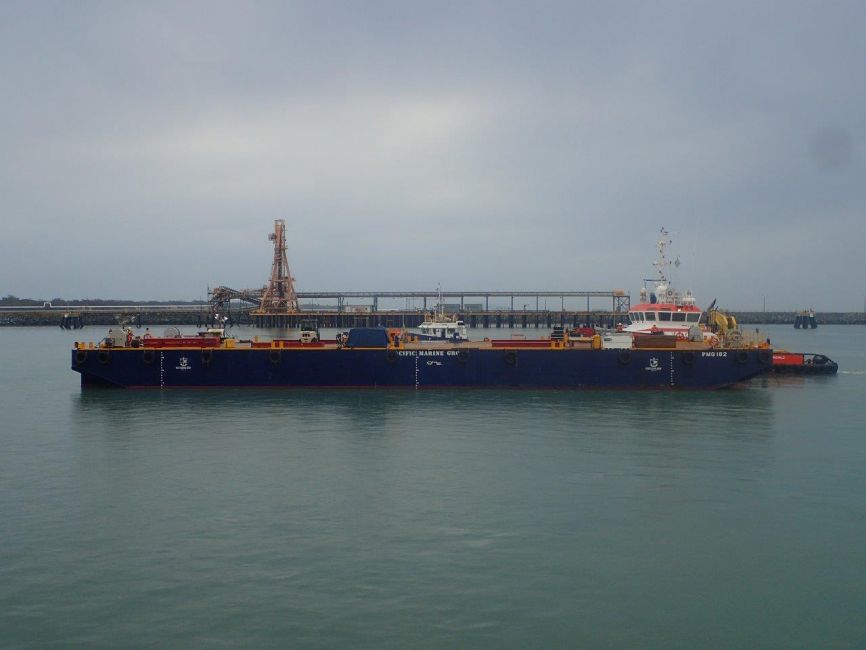 Hay Point Stacker Pacific Marine Group | Hay Point Stacker Reclaimers Transport and Roll Off