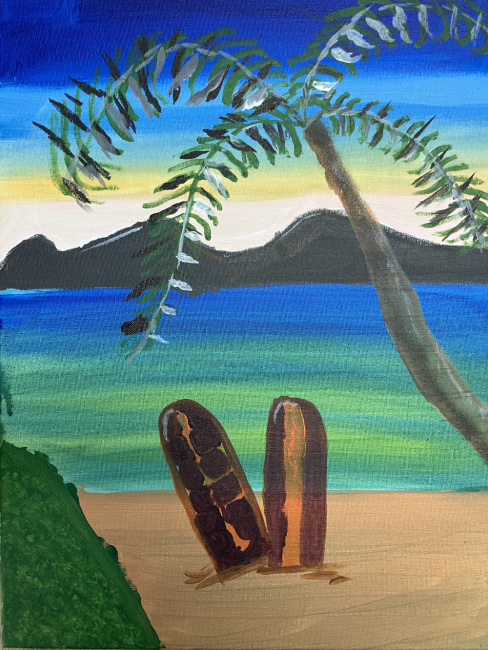 Surfboards on the beach Image