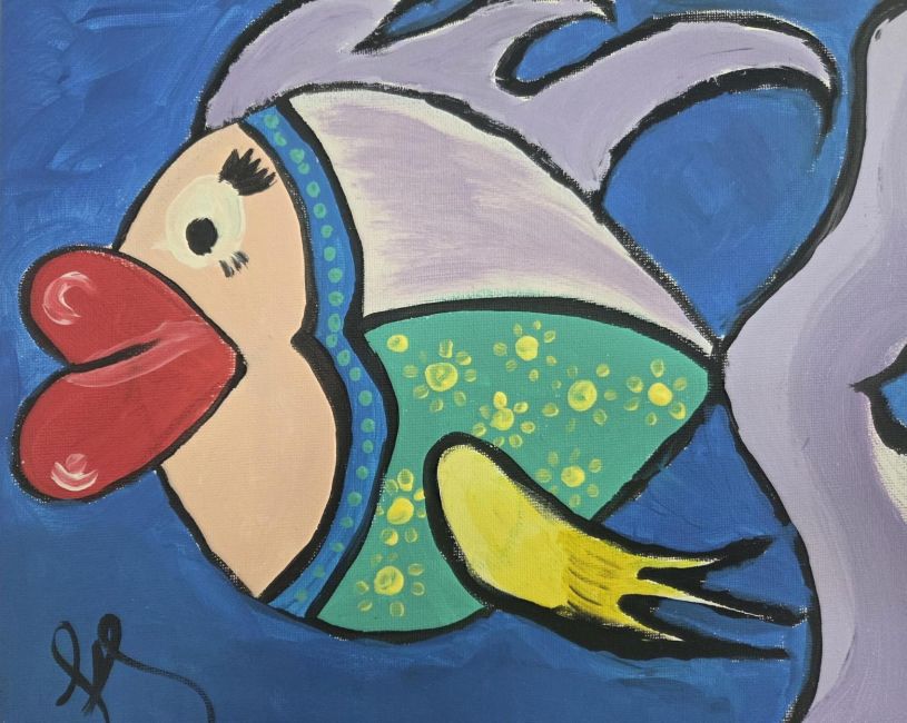 Kissing fish Image