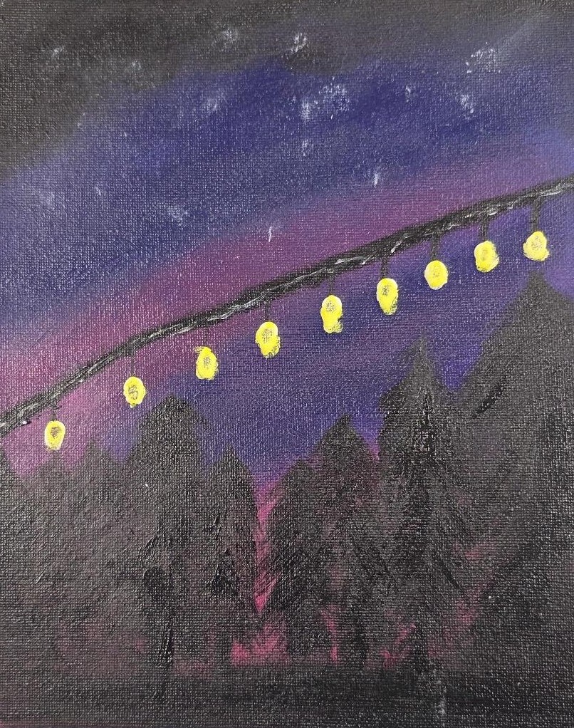 The glow between the trees Image