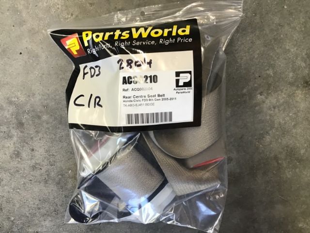 Rear Centre Seat Belt