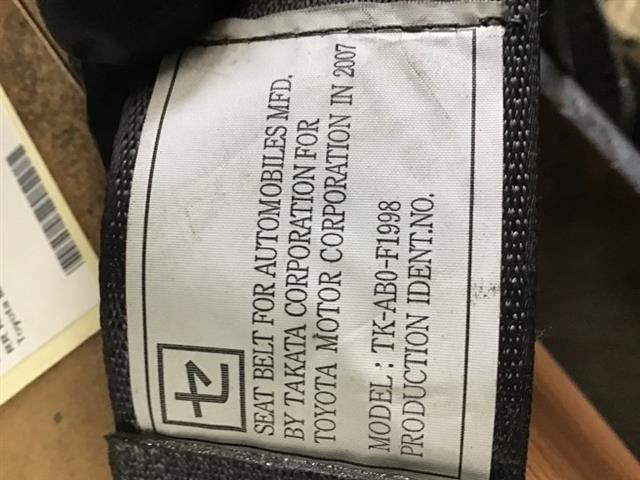Rr Rear Seat Belt