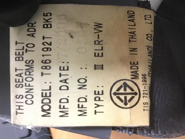Rr Seat Belt