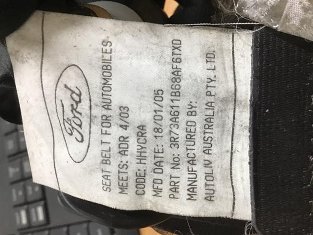 Rr Rear Seat Belt