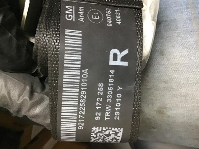 Rr Seat Belt