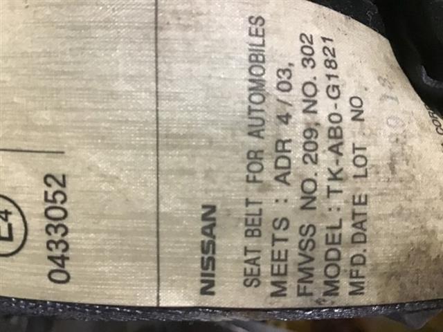 Rr Seat Belt