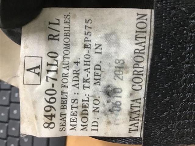 Rr Seat Belt