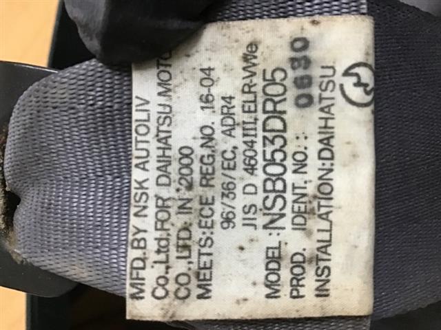 Rr Seat Belt