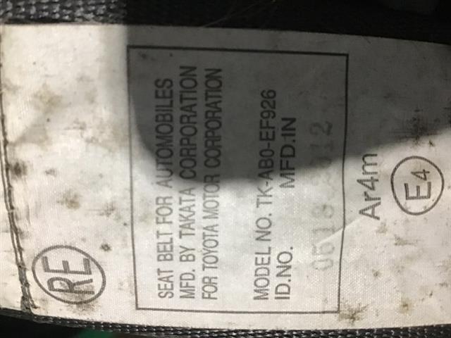 Rr Seat Belt