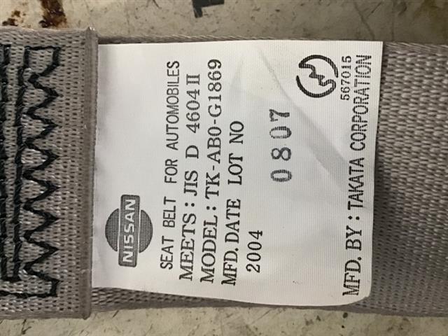 Rear Centre Seat Belt