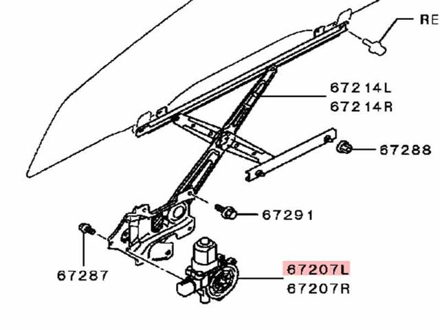 Lf Door Regulator Motor