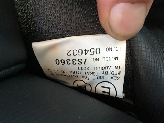 Rr Seat Belt