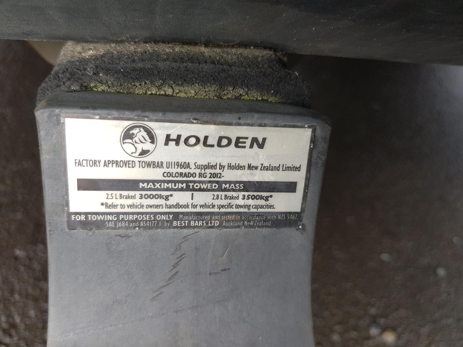 Holden Colorado - RG 2012 -2016