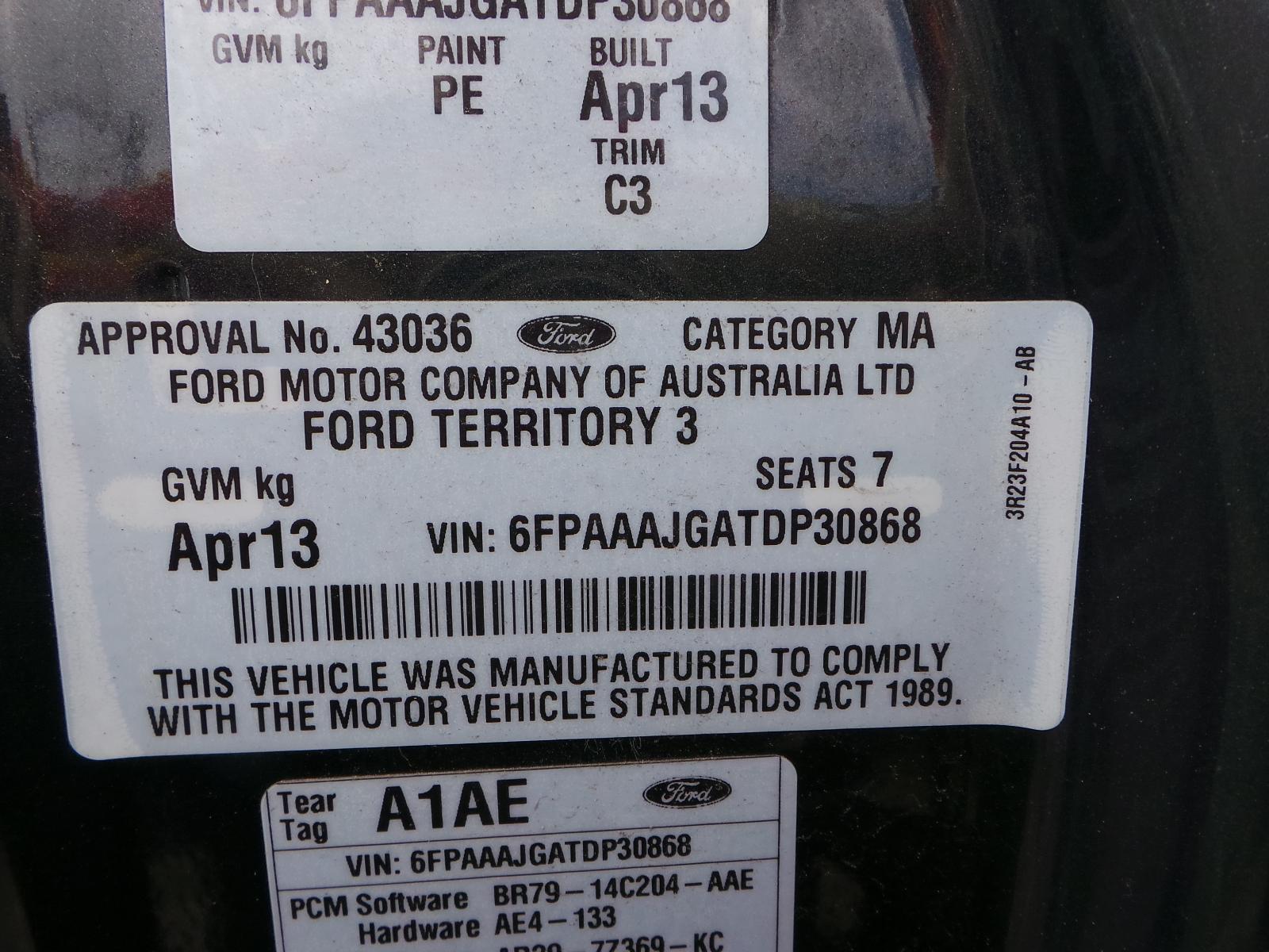 Ford Territory - SZ 2011-Present