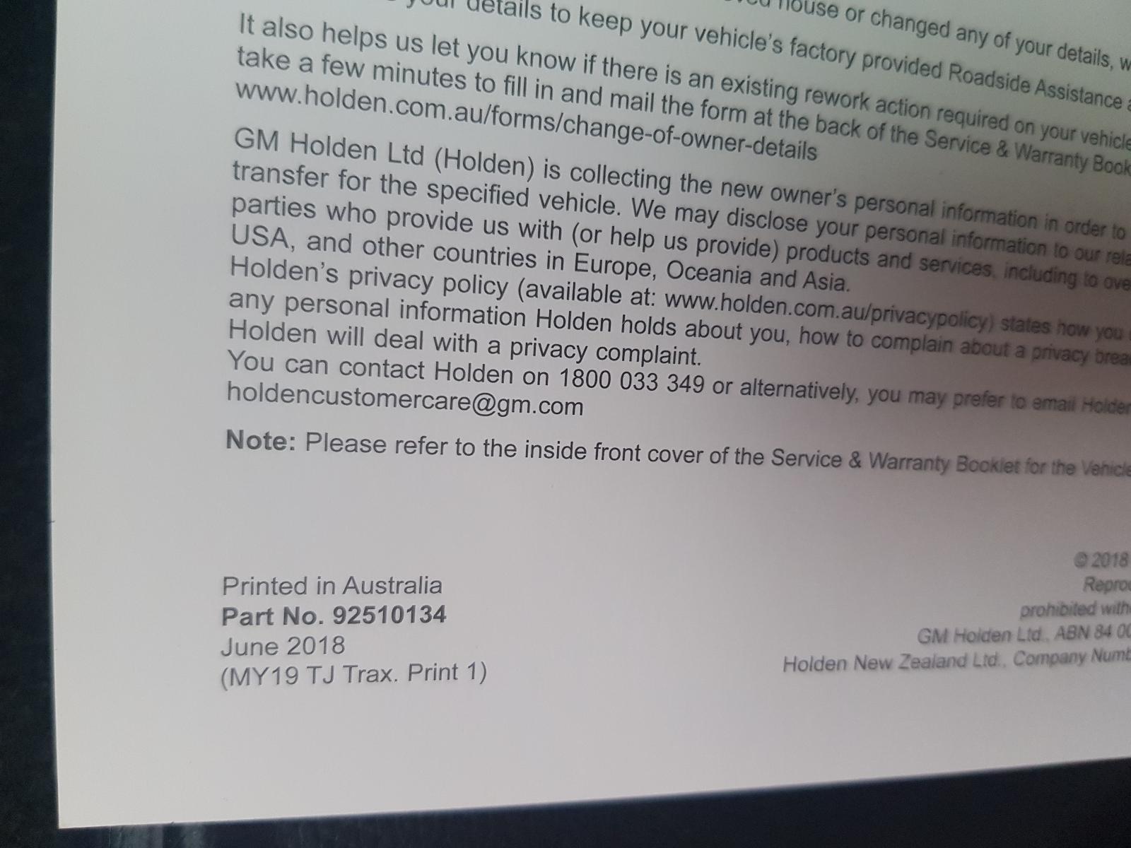 Holden Trax - TJ Series 2013-Present