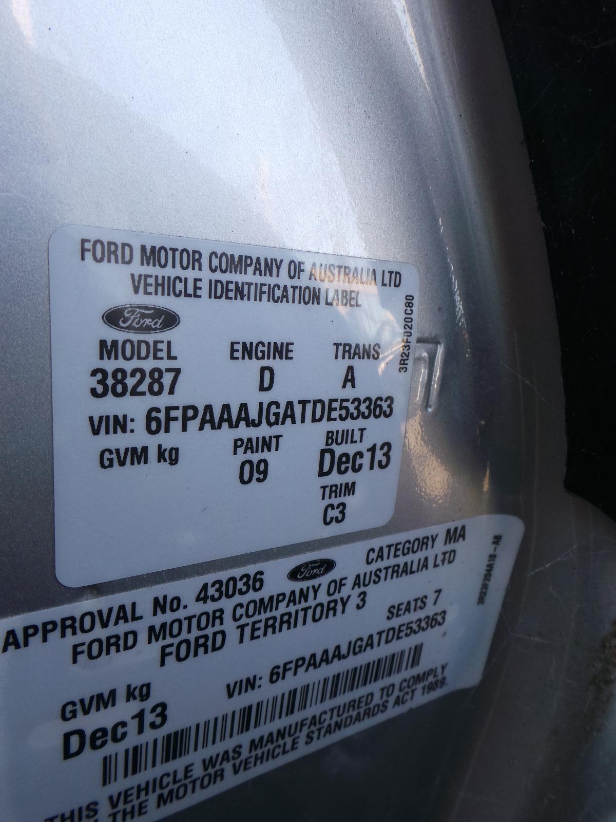 Ford Territory - SZ 2011-Present