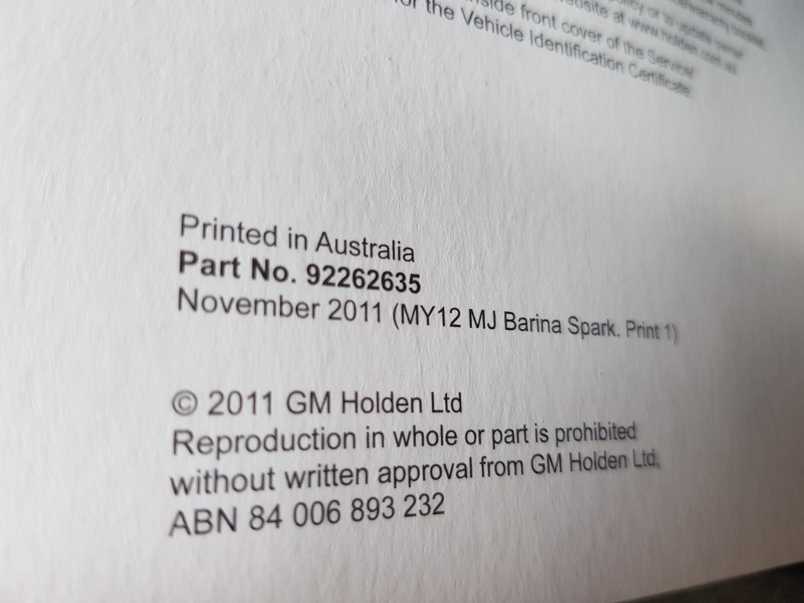 Holden Barina - Spark 2010-Present