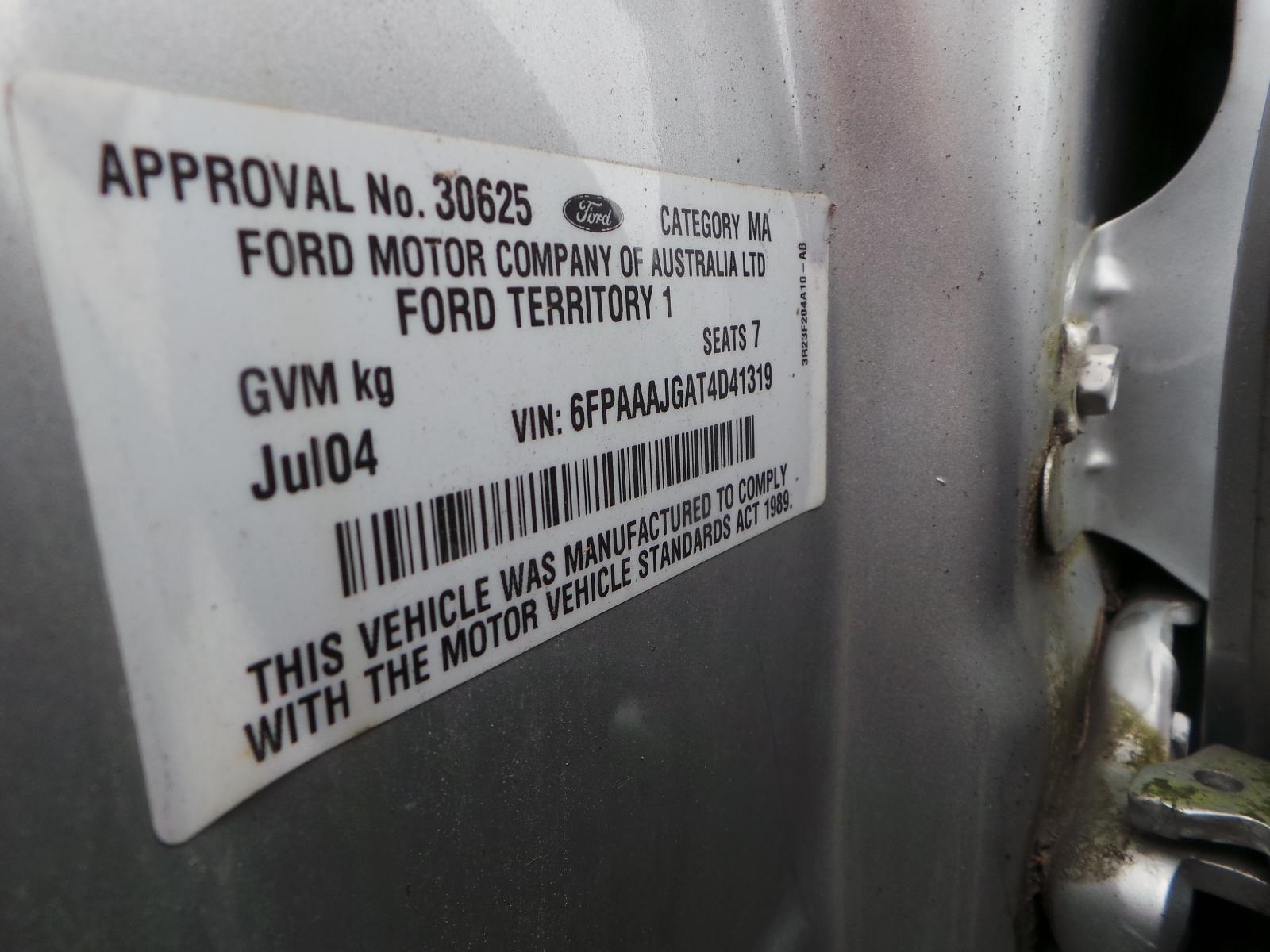 Ford Territory - SX 2004-2005