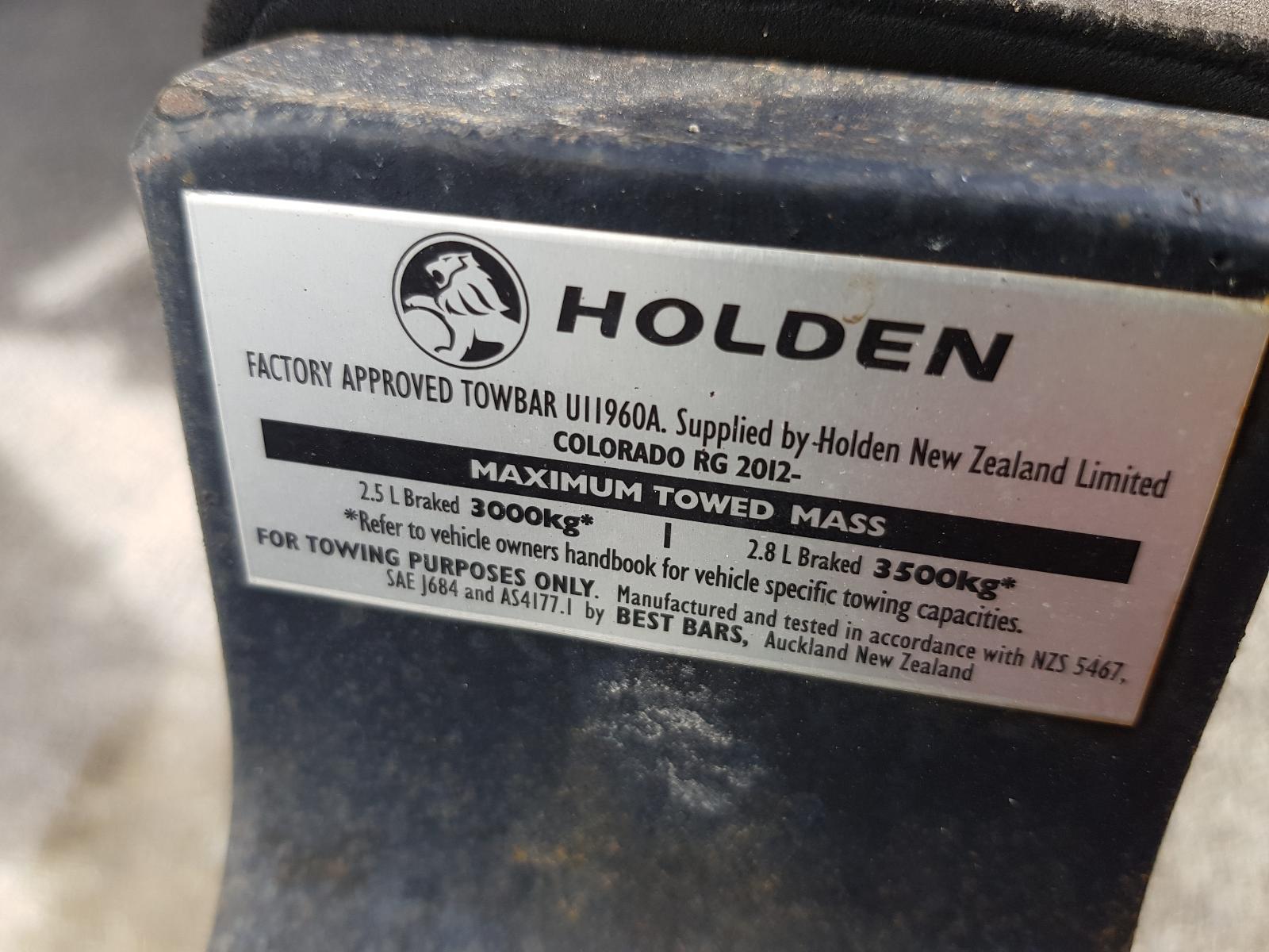 Holden Colorado - RG2 2016-Present