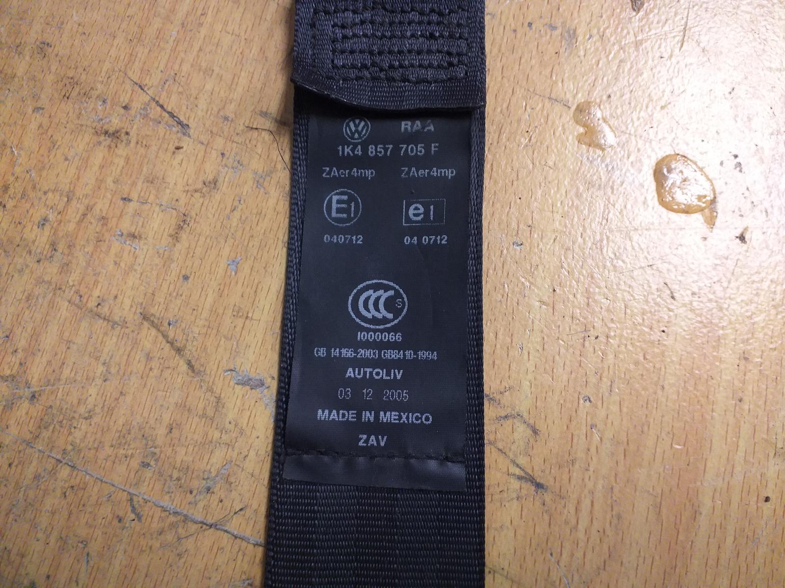 View Auto part Seatbelt/Stalk Volkswagen Jetta 2006